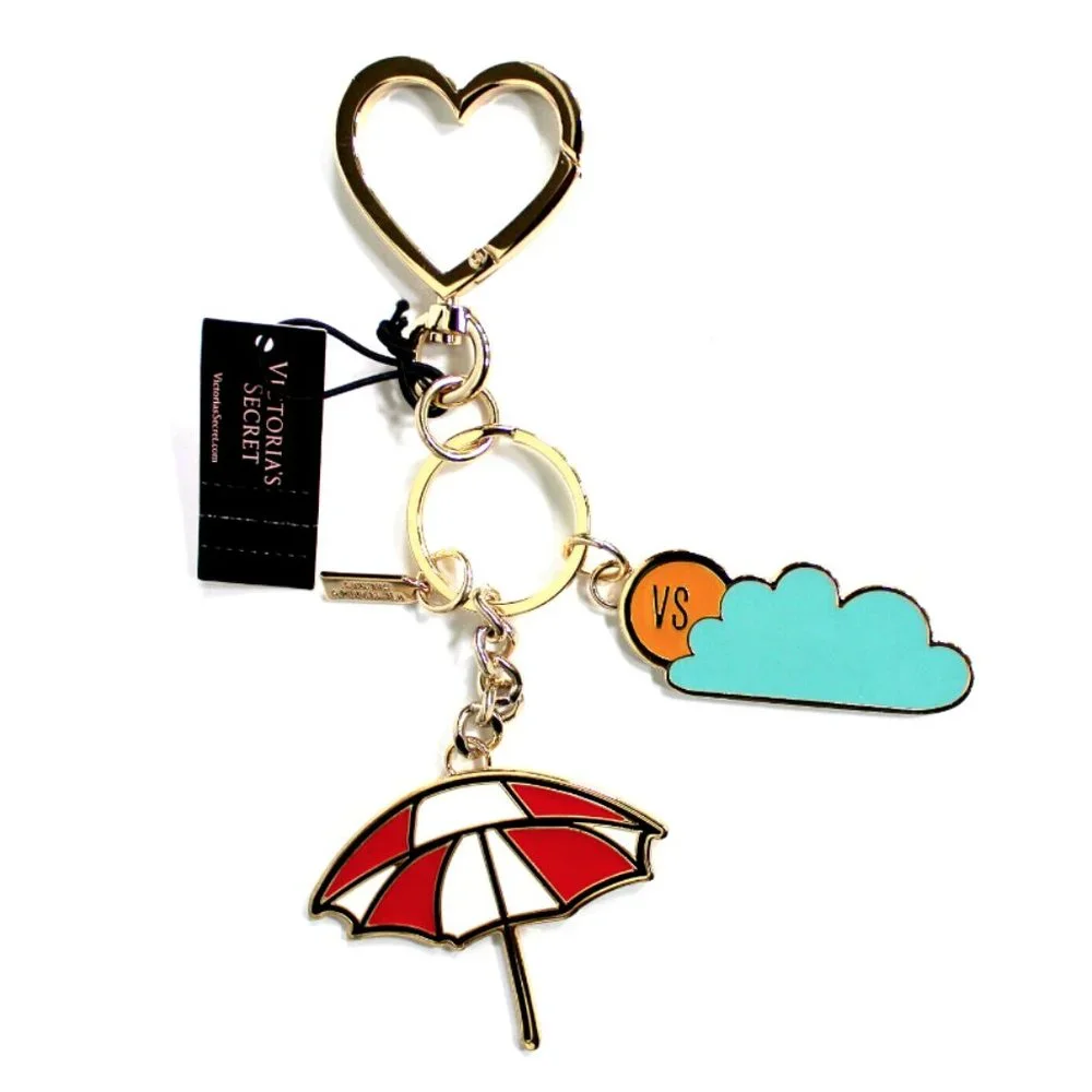 Victoria's Secret Umbrella Metal Keychain Bag Charm